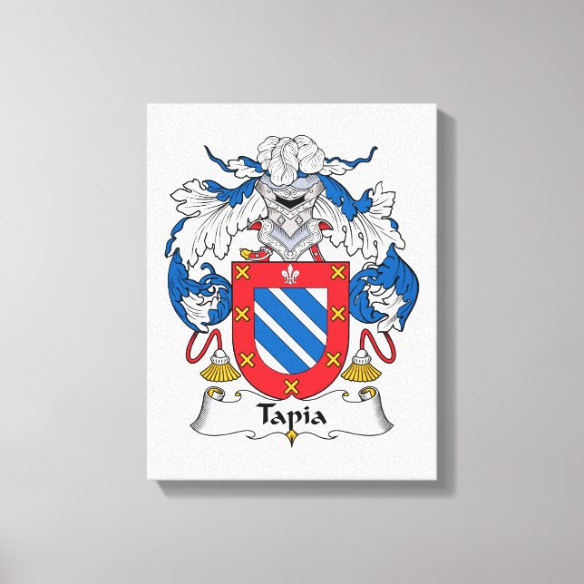 Tapia-Familienwappen Leinwanddruck (Vorderseite)