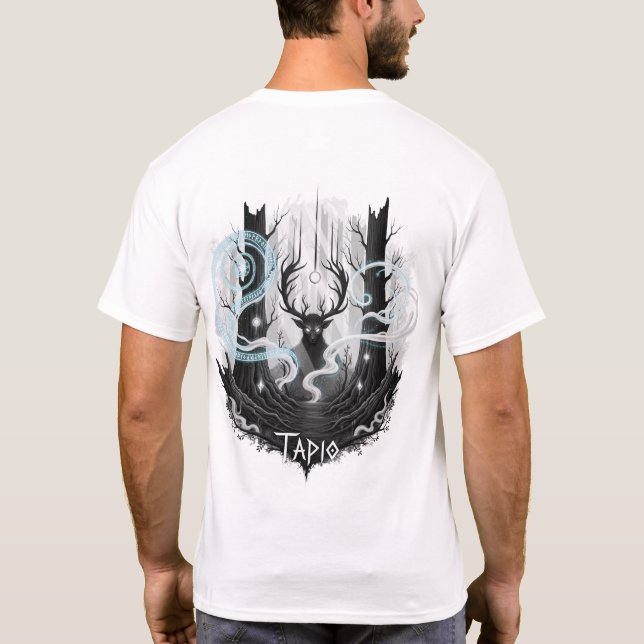 "Tapio" Finnish Forest Spirit Elk T-Shirt (Rückseite)