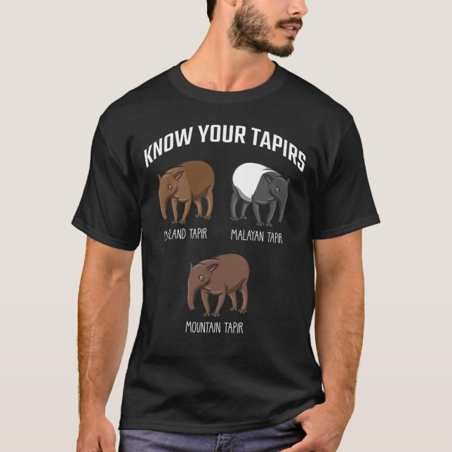 Tapir Animal Bildung Malayan Lowlan Mountain T-Shirt (Vorderseite)
