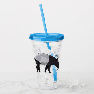 Tapir-Cartoon-Abbildung Acryltrinkbecher