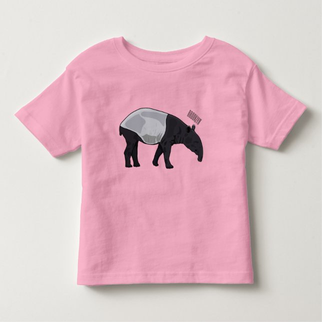 Tapir-Cartoon-Abbildung Kleinkind T-shirt (Vorderseite)