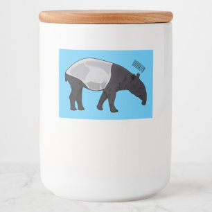 Tapir-Cartoon-Abbildung Lebensmitteletikett