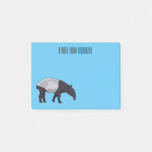 Tapir-Cartoon-Abbildung Post-it Klebezettel