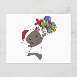 Tapir Christmas Tapirs Winter Animals Postkarte