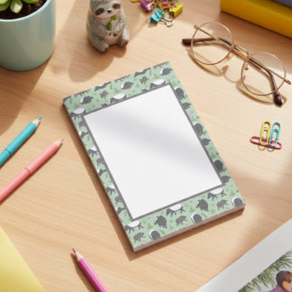 Tapir-Familienessen in Grün Post-it Klebezettel