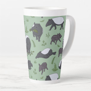 Tapir Family Dinner in Green Milchtasse