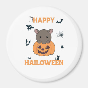 Tapir in Pumpkin Niedlich Tapire Happy Halloween Magnet