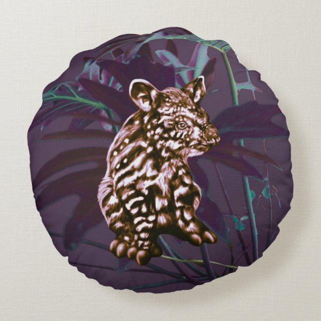 Tapir-Kissen Rundes Kissen (Rückseite)