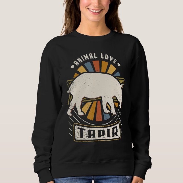 Tapir Vintage Klassisch Retro Tier Sweatshirt (Vorderseite)