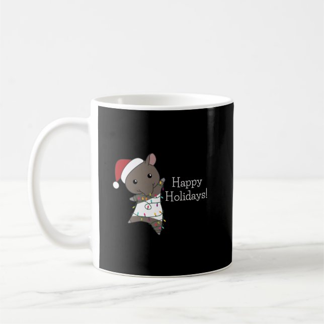 Tapir Weihnachtsbänder Wintertiere Kaffeetasse (Links)