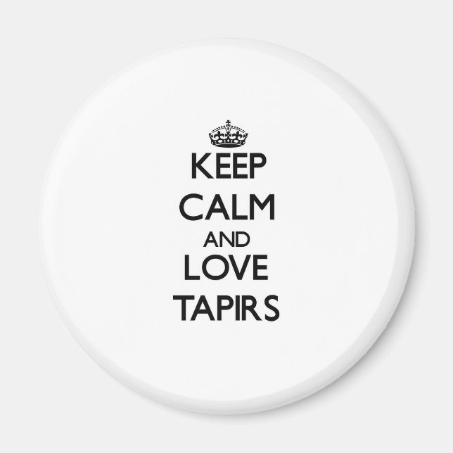 Tapirs mit Liebe und Ruhe behalten Magnet (Vorne)