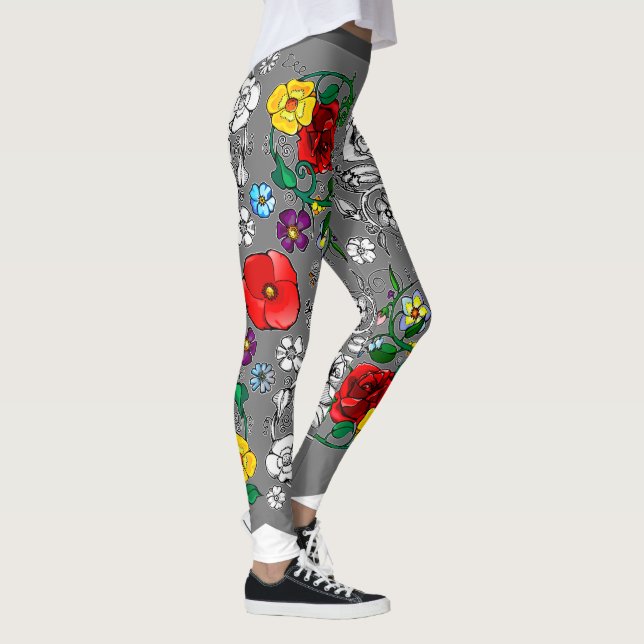 Tapis de fleurs au coquelicot leggings (Rechts)