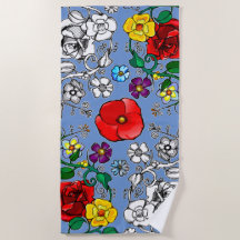 Tapis de fleurs au coquelicot