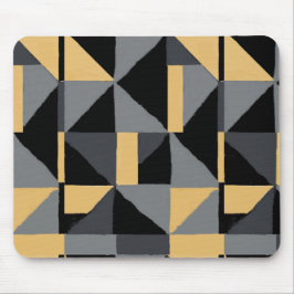 Tapis de Souris Géométrique Moderne  Noir et Or Mousepad