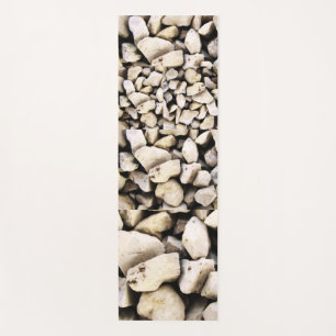 Tapis de yoga motif cailloux pierres naturelles yogamatte