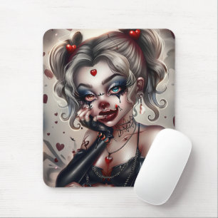 Tapis Sourie Frau mit Clown-Make-up 9 Mousepad