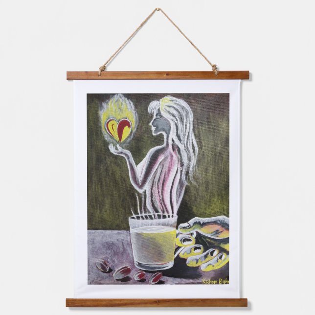 Tapisserie aus Holz2 Wandteppich Mit Holzrahmen (Vorderseite)