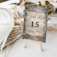 Tapisserie Blaue Toile Vintage-Wald-Tischnummer