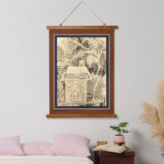 Tapisserie - Dogwood Cottage Wandteppich Mit Holzrahmen