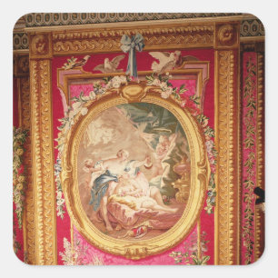 Tapisserie mit Bild von Cupid und Psyche Quadratischer Aufkleber