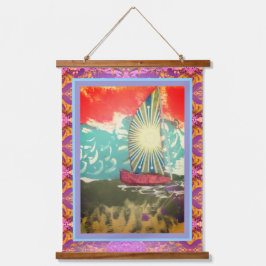 Tapisserie - Sternenexplosion Segel Wandteppich Mit Holzrahmen