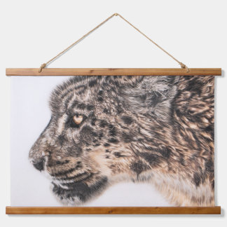 Tapisserien aus Snow-leopard Wandteppich Mit Holzrahmen