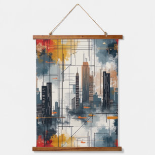 Tapisserien (Muster moderner Kunst) Wandteppich Mit Holzrahmen