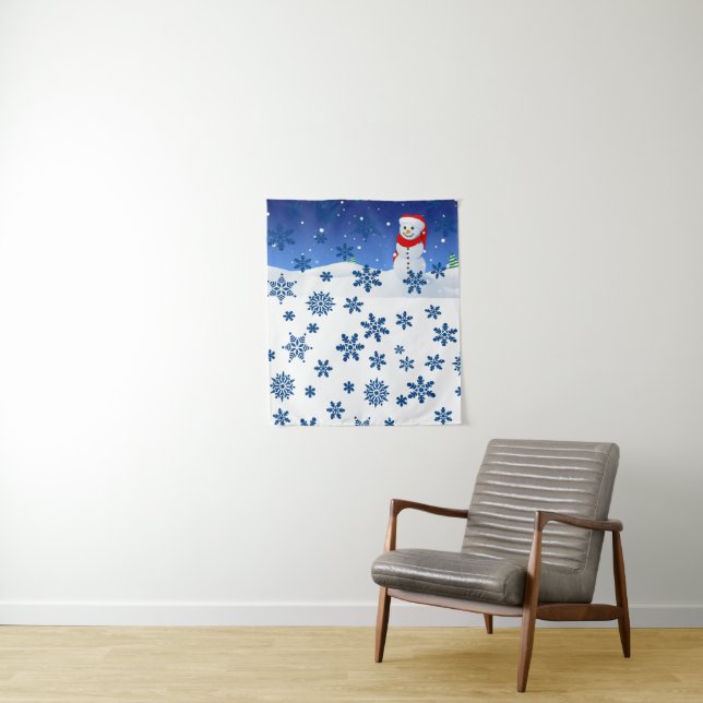 Tapisserien Schneemann Wandteppich (Beispiel)