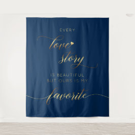 Tapiz Every Love Story Wedding Backdrop Wandteppich
