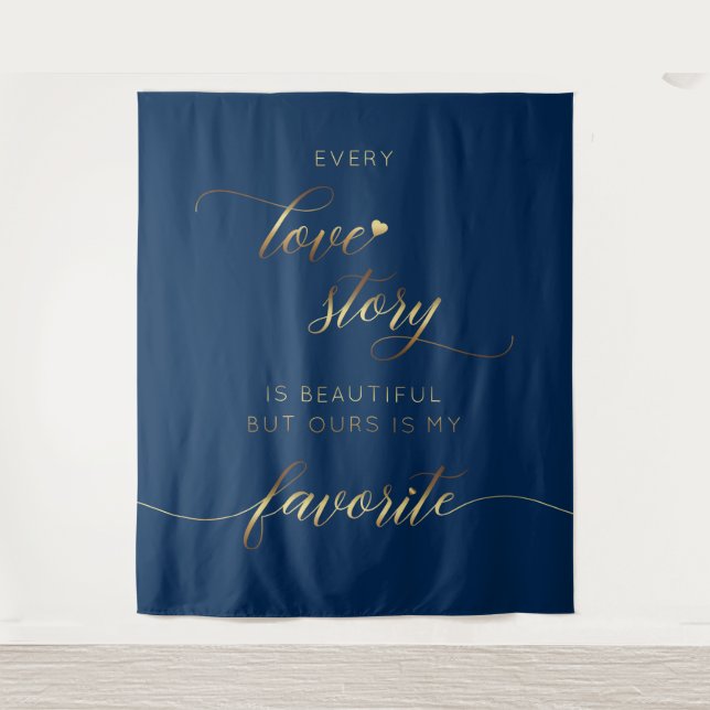 Tapiz Every Love Story Wedding Backdrop Wandteppich (Vorderseite)