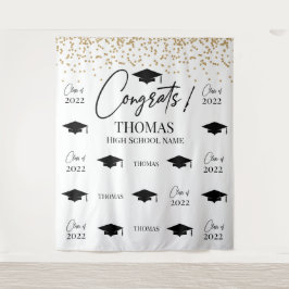 Tapiz Step and repeat Graduation Backdrop banner Wandteppich