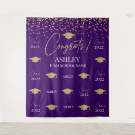 Tapiz Step and repeat Graduation Backdrop banner Wandteppich
