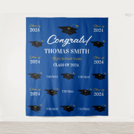Tapiz Step and repeat Graduation Backdrop banner Wandteppich