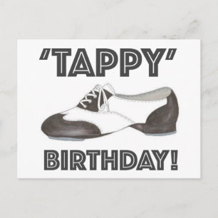 Tappy Birthday Tap Dance Schuh Geburtstagseinladun Einladungspostkarte