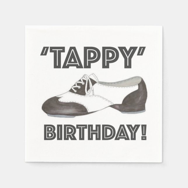 Tappy Happy Birthday Bday Stich Dance Tapdance Sho Serviette (Vorderseite)