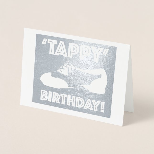 Tappy Happy Birthday Dance Teacher Stich Shoe Danc Folienkarte (Vorderseite)