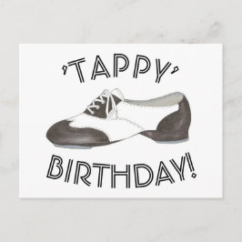 Tappy Happy Birthday Dance Teacher Stich Shoe Danc Postkarte