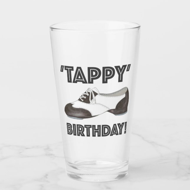 Tappy Happy Birthday Stich Dance Tapdance Shoe Glas (Vorderseite)