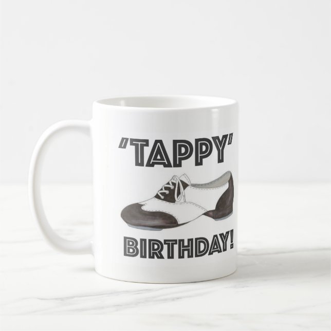 Tappy Happy Birthday Stich Shoe Dance Teacher Danc Kaffeetasse (Links)