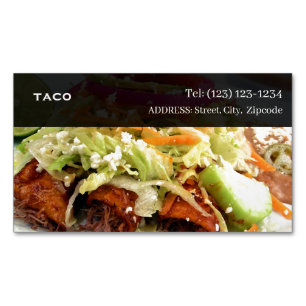 Taqueria-Dienstleistungen bearbeitbare Visitenkart Magnetische Visitenkarte