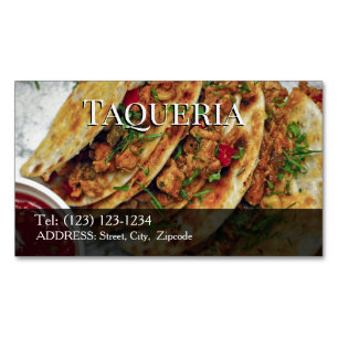 Taqueria editierbare Visitenkarte Magnetische Visitenkarte