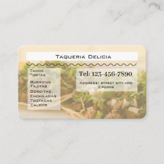 taqueria / restaurant editable card  visitenkarte