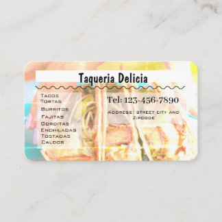 taqueria / restaurant editable card  visitenkarte