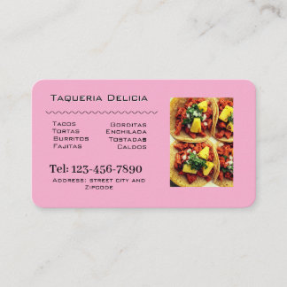 taqueria / restaurant editable card  visitenkarte