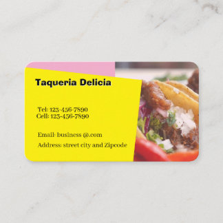 Taqueria / restaurant editable card  visitenkarte