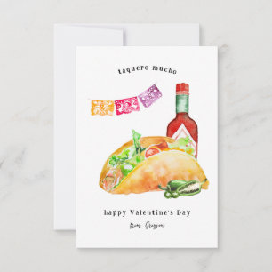 Taquero Mucho   Taco- und Hot-Sauce-Valentinstag Mitteilungskarte