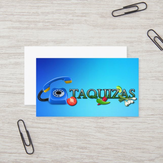 Taquizas Business Card Visitenkarte (Vorderseite/Rückseite Beispiel)