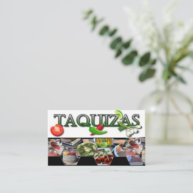 Taquizas Calling Card Telefonnummerkarte (Stehend Vorderseite)