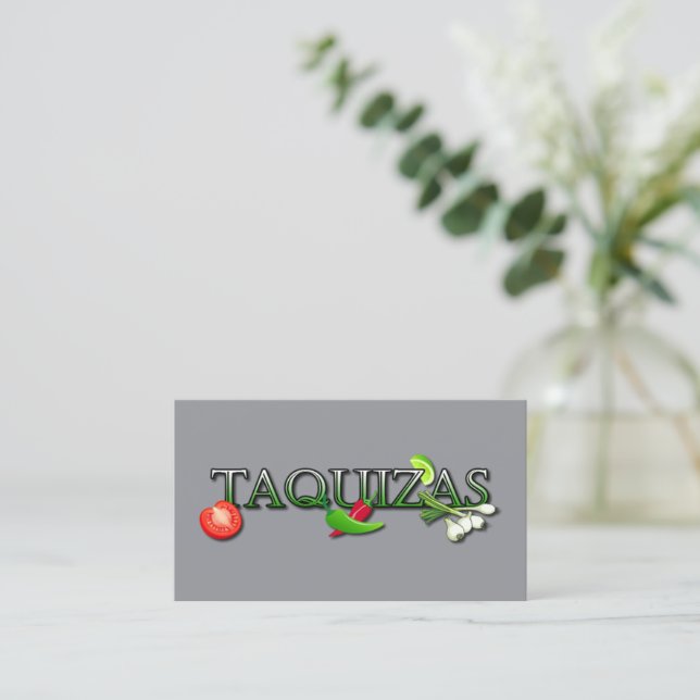 Taquizas Visitenkarte (Stehend Vorderseite)