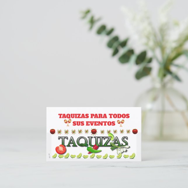 Taquizas Visitenkarte (Stehend Vorderseite)